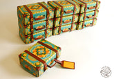Set of 10 Colourful Blue Suitcase Gift Boxes